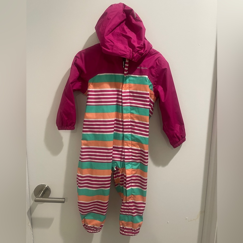 Columbia Kids' Multicolor Striped Fleece Lined Rain Suit